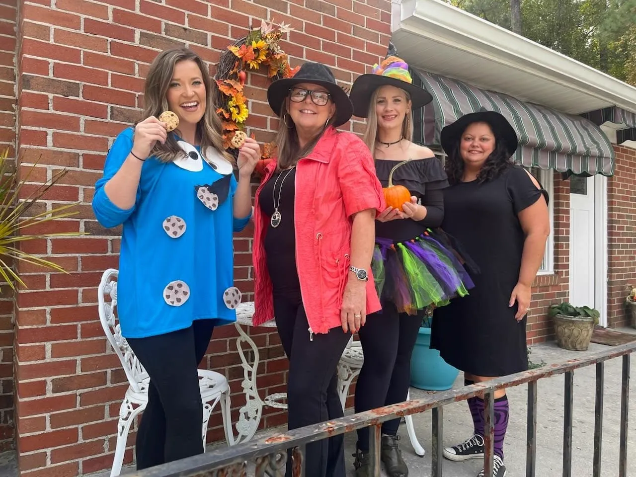 The Kozo crew in costume outside the salon at Halloween